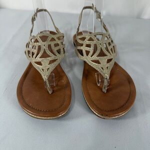 Coach and Four Gold Brown Sandals Casual Beachwear